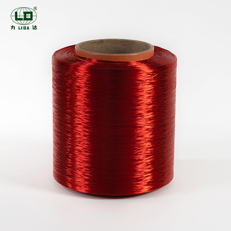 សរុប Brgiht Polyester Dope Dyed Filament Yarn